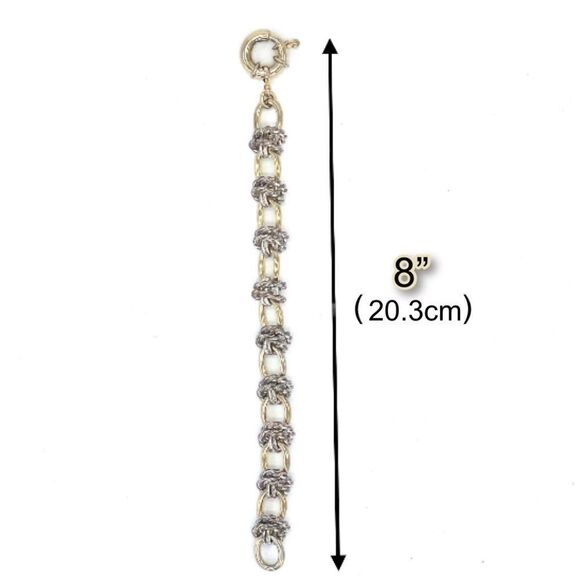 Knot Chain Contrast Bracelet - Picture 6 of 6